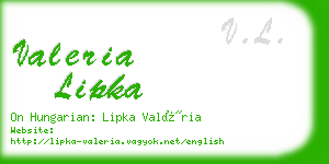 valeria lipka business card